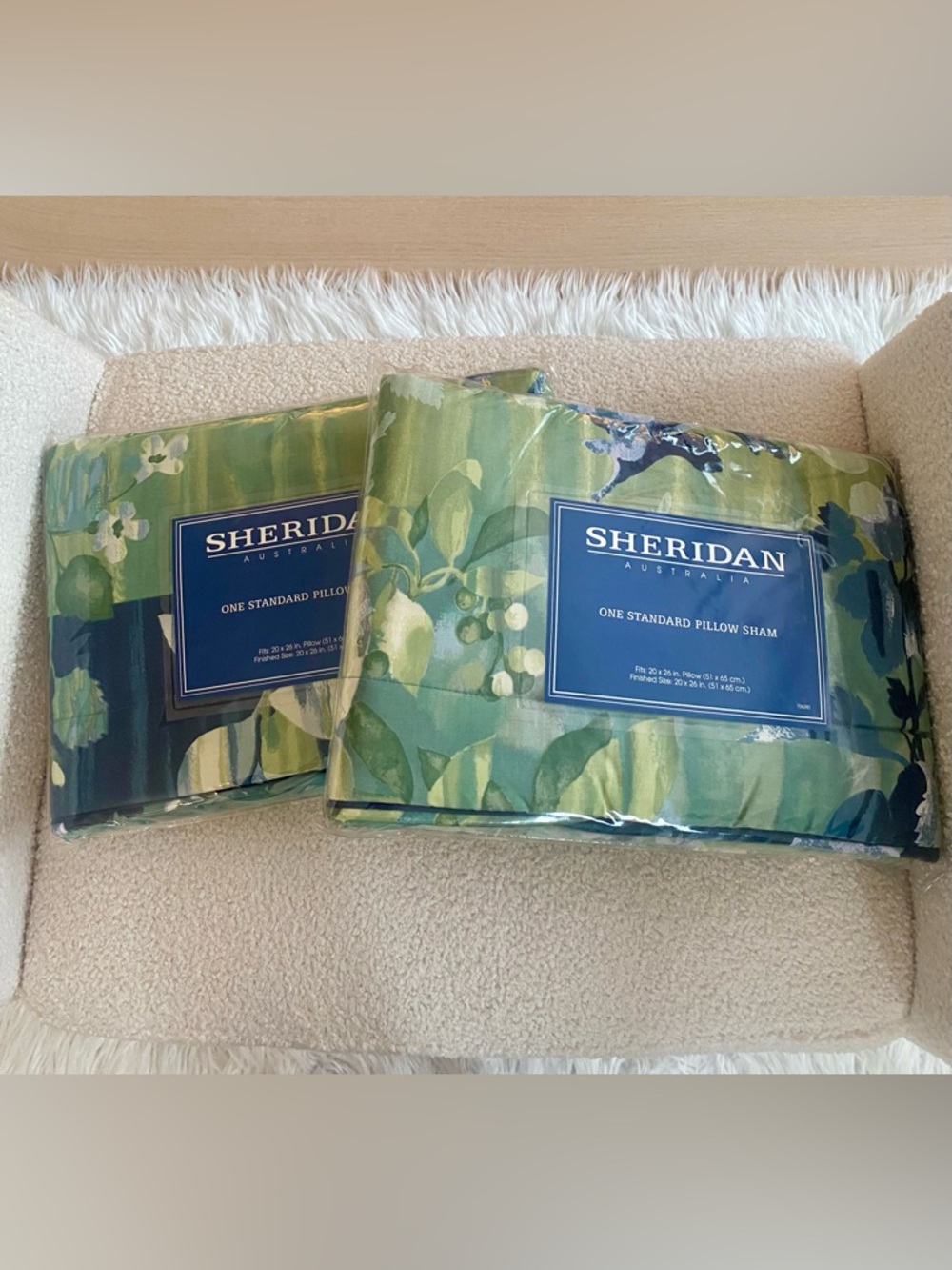 2 Sheridan Australia Floral Standard Pillow Shams